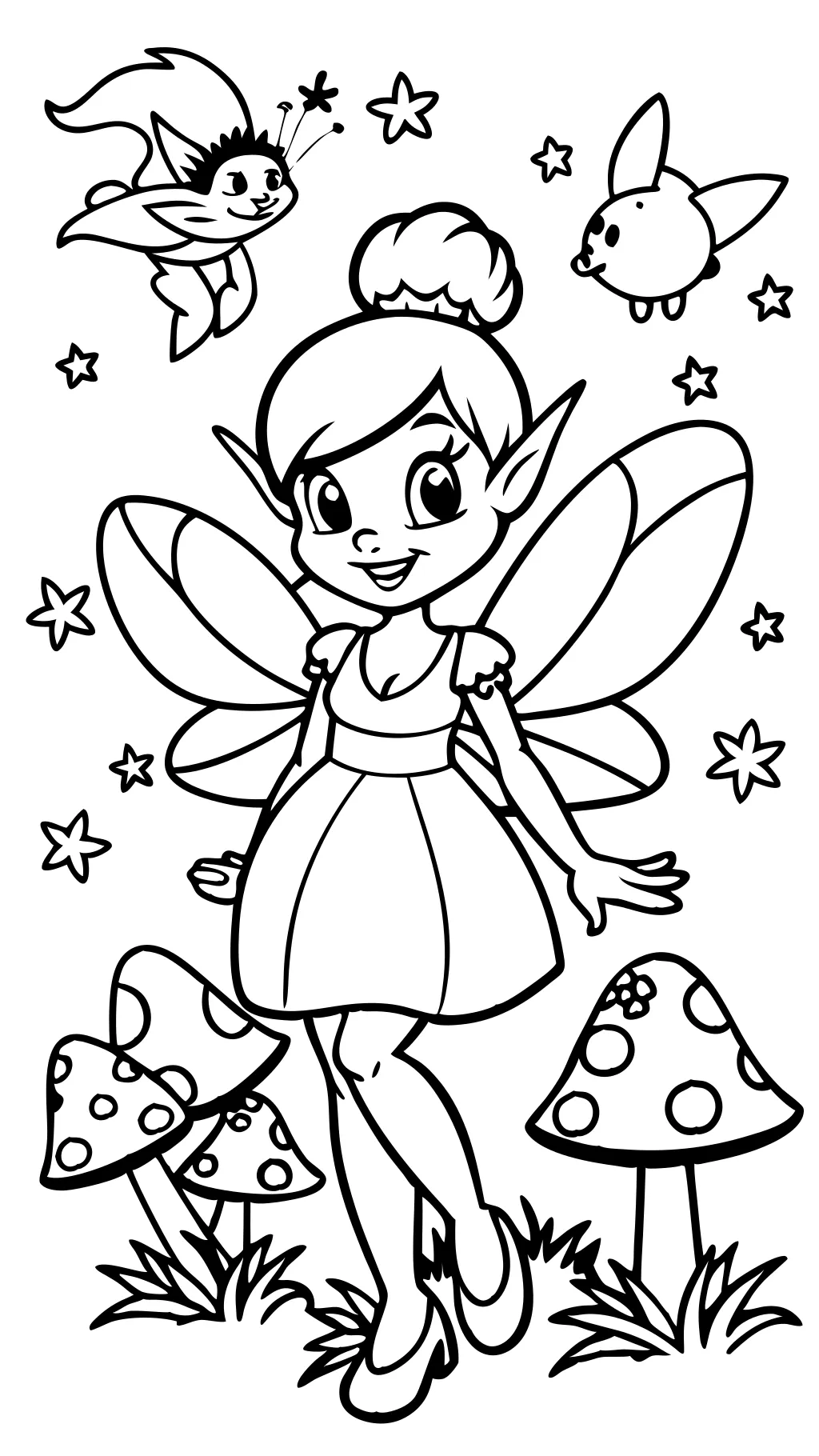 tinkerbell and friends coloring page